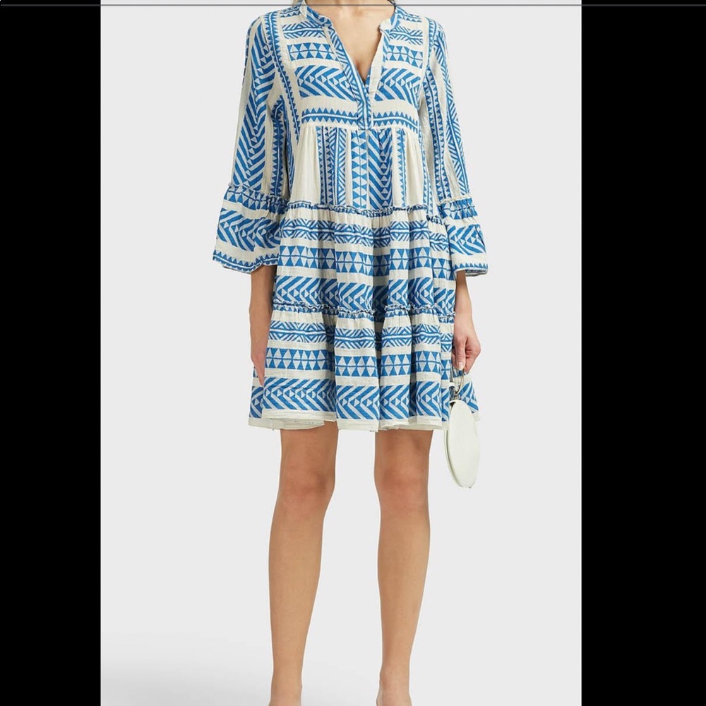Devotion blue tiered dress, size S